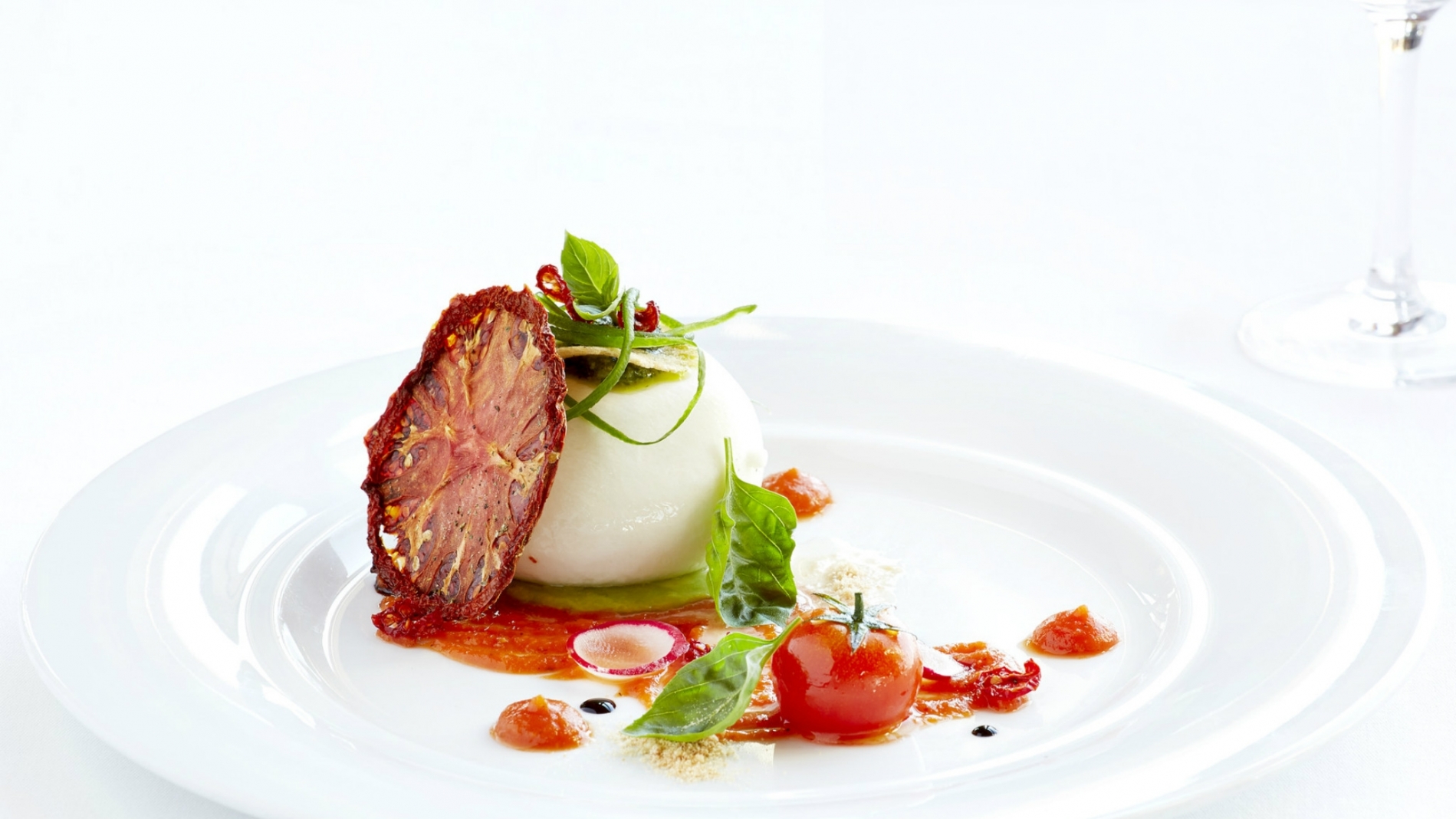 Buffalo mozzarella dish at LOnda Restaurant Italian Cuisine Sheraton Rhodes Resort gourmet